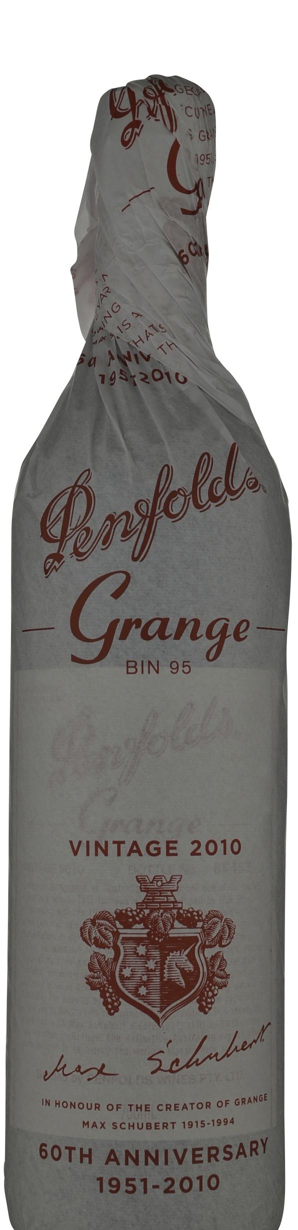 Penfolds Grange 2010 with 60th Anniversary Wrapper