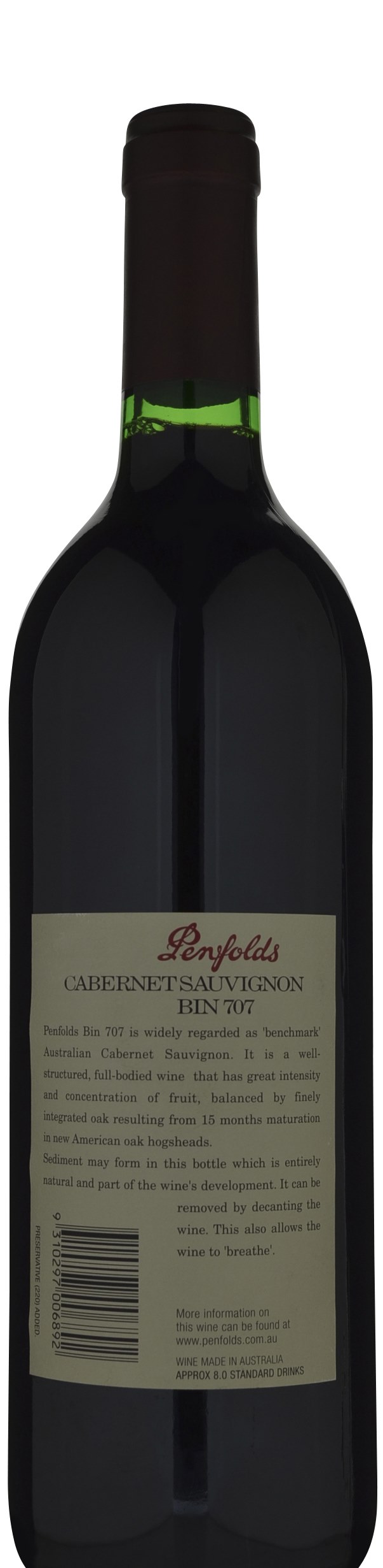 Penfolds Bin 707 Cabernet Sauvignon 1996 » $479.00 (✓in Penfolds Bin 707 Cabernet Sauvignon 1996 » $479.00 (✓in