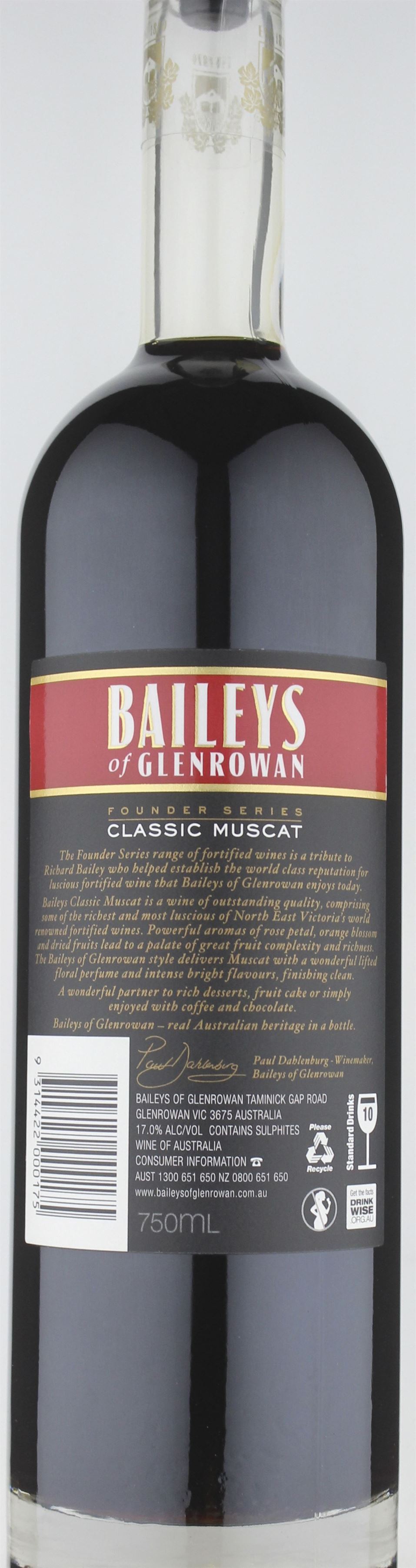 Baileys Of Glenrowan Founder Series Classic Muscat N/V » N/A ( in stock