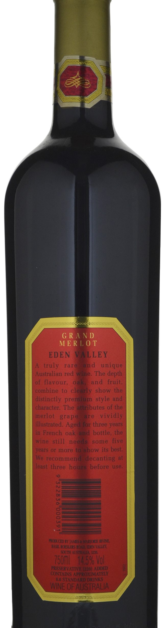 Irvine James Irvine Grand Merlot 1999 » 125.00 ( in stock) Cellarit