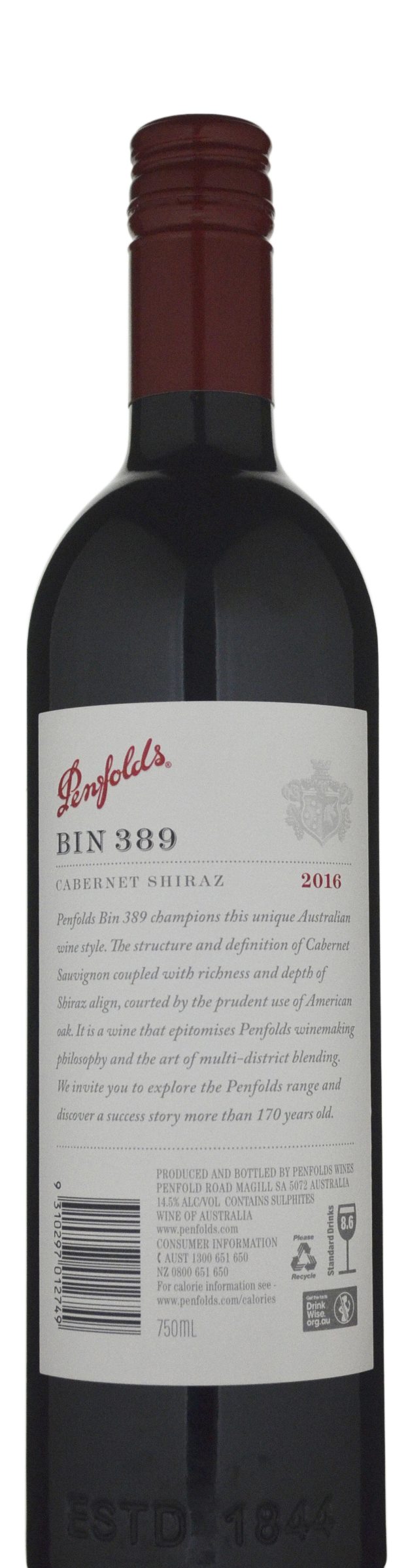 Penfolds Bin 389 Shiraz 2016 » 115.00 ( in stock) Cellarit