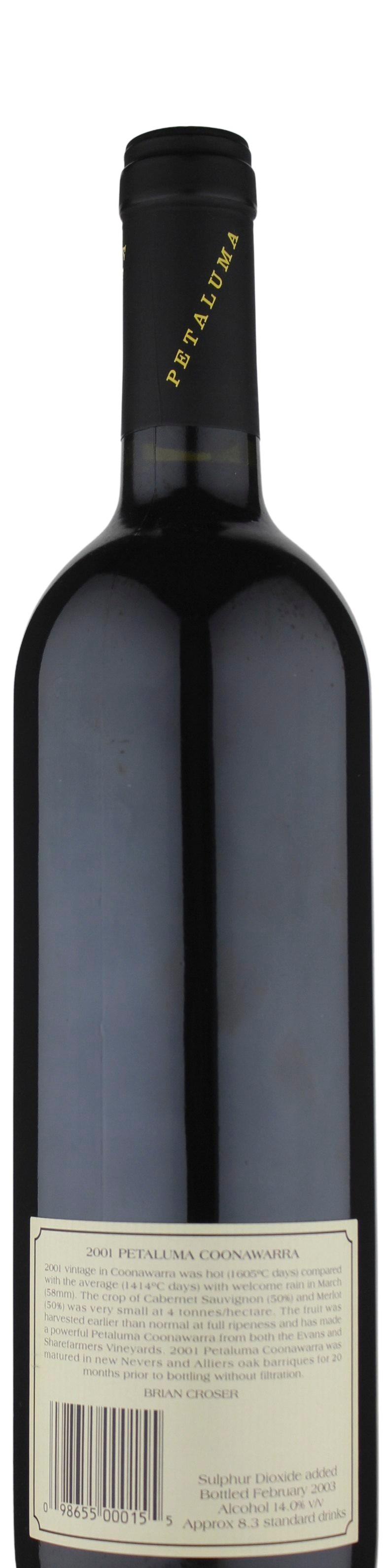 Petaluma Coonawarra Merlot 2001 » 109.90 ( in stock) Cellarit