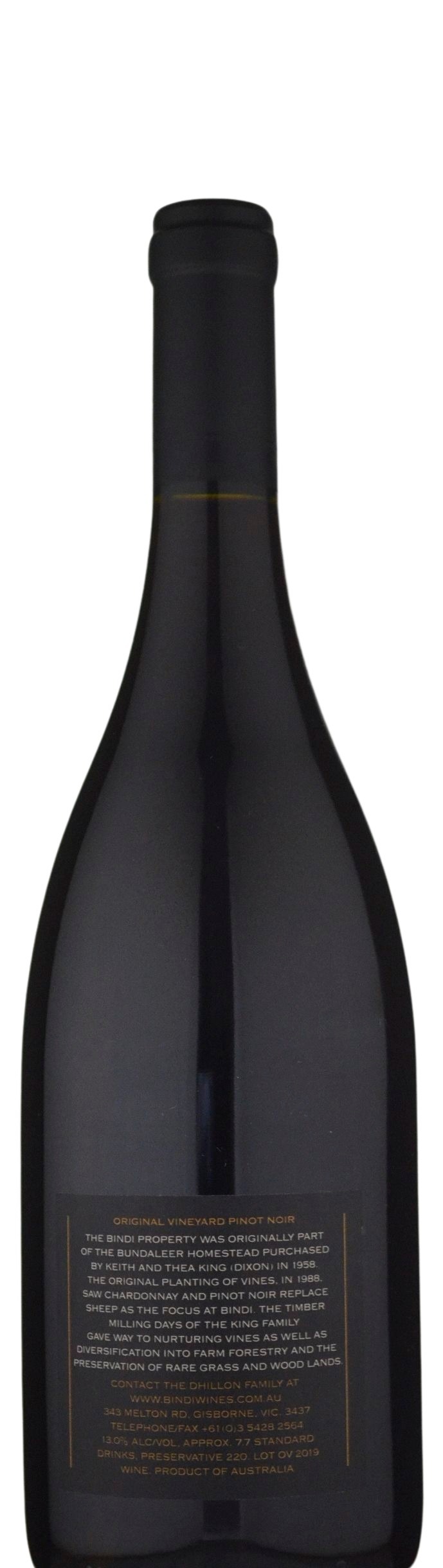 Bindi Original Vineyard Pinot Noir 2019 115 00 In Stock Cellarit