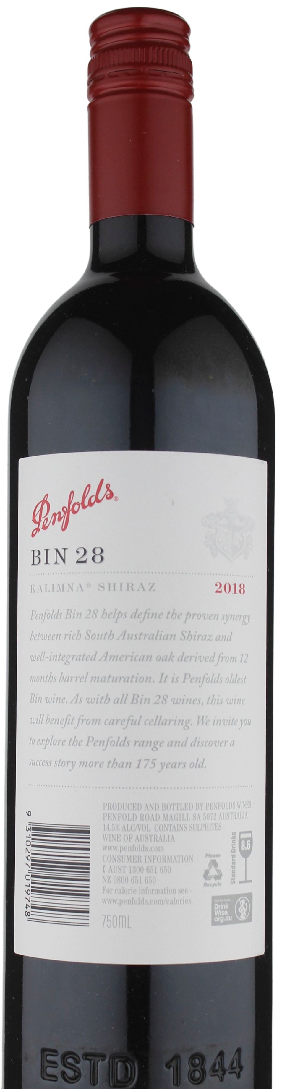 Penfolds Bin 28 Kalimna Shiraz 2018 » 60.00 ( in stock) Cellarit